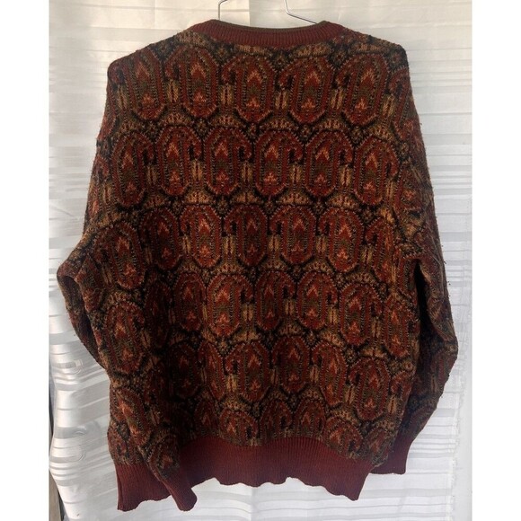 VTG 80s Carroll And Company Men Sweater Mohair Wool Blend Sweater Italy Eclectic - Picture 4 of 7